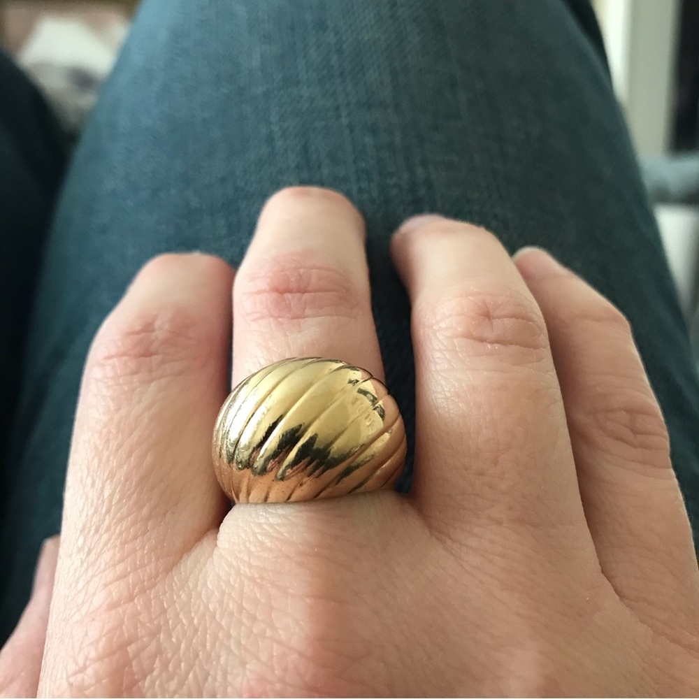 14k Yellow Gold Vintage Dome Ring